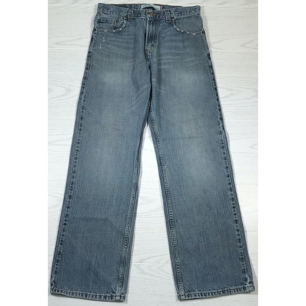 Vintage Y2K Levi's 569 Loose Straight Jeans Men 29x32 Blue Faded Grunge Work Dad